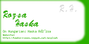 rozsa haska business card